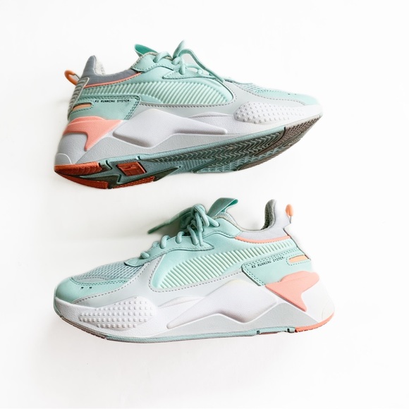 Puma RS-X Tracks Fair Aqua Women’s Sneakers Chunky Retro - Picture 4 of 11